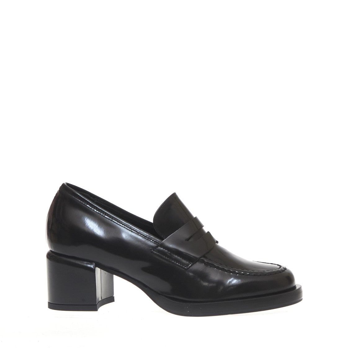 Poesie Veneziane Brushed Black 50 Heel Moccasins