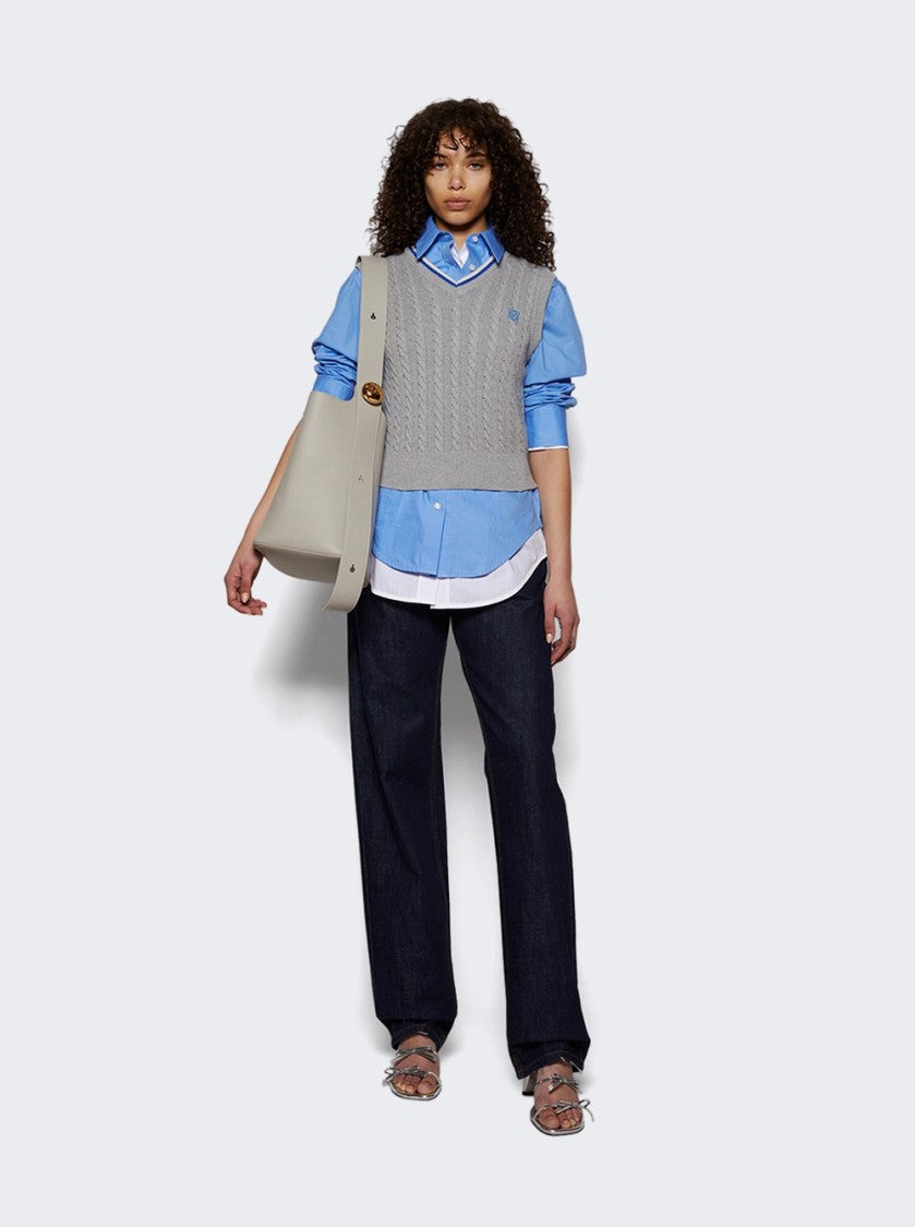 Victoria Beckham Double Layer Shirt Offord Blue