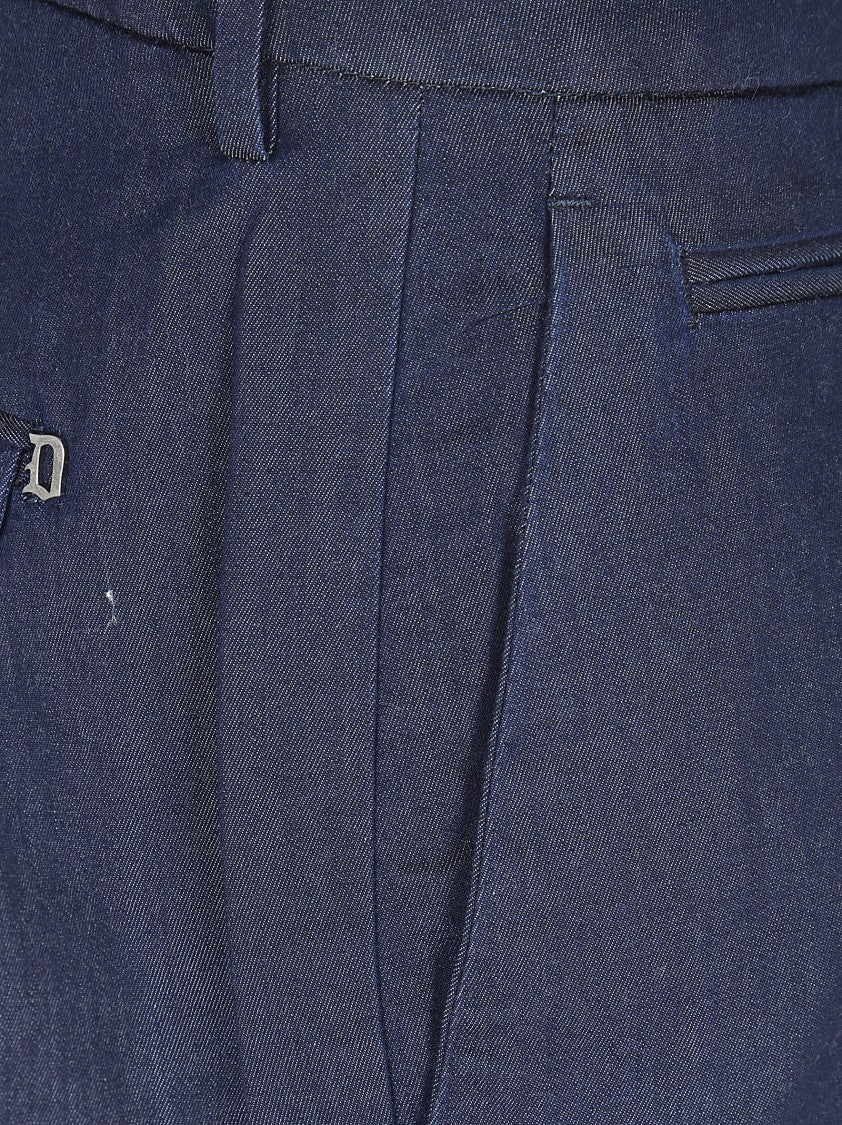 Dondup Tailored Indigo Cotton Pants