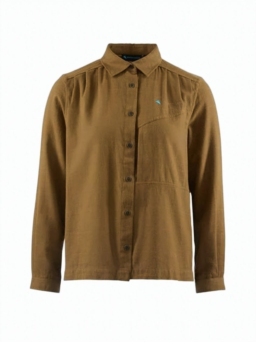Klattermusen Relaxed Fit Brown Long-Sleeved Shirt With Classic Collar