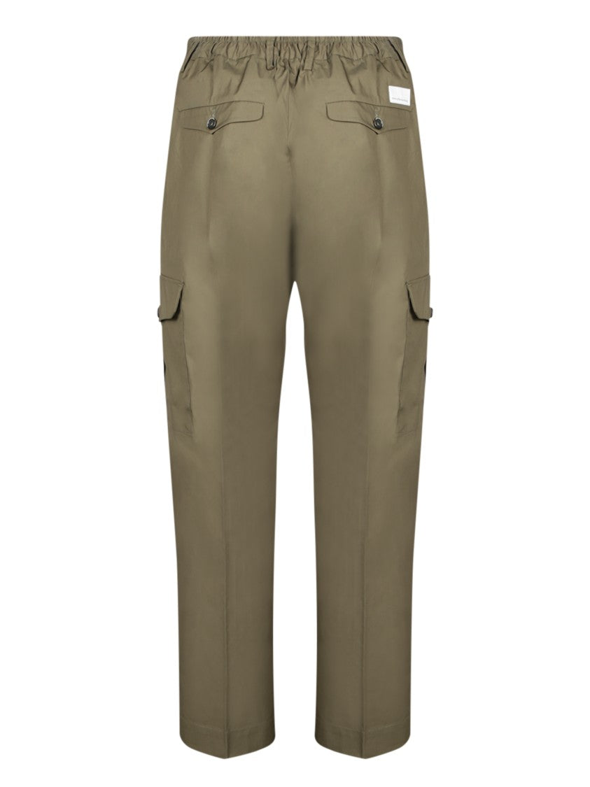 Nine In The Morning Olive Green Cargo Trousers With Flap Pockets