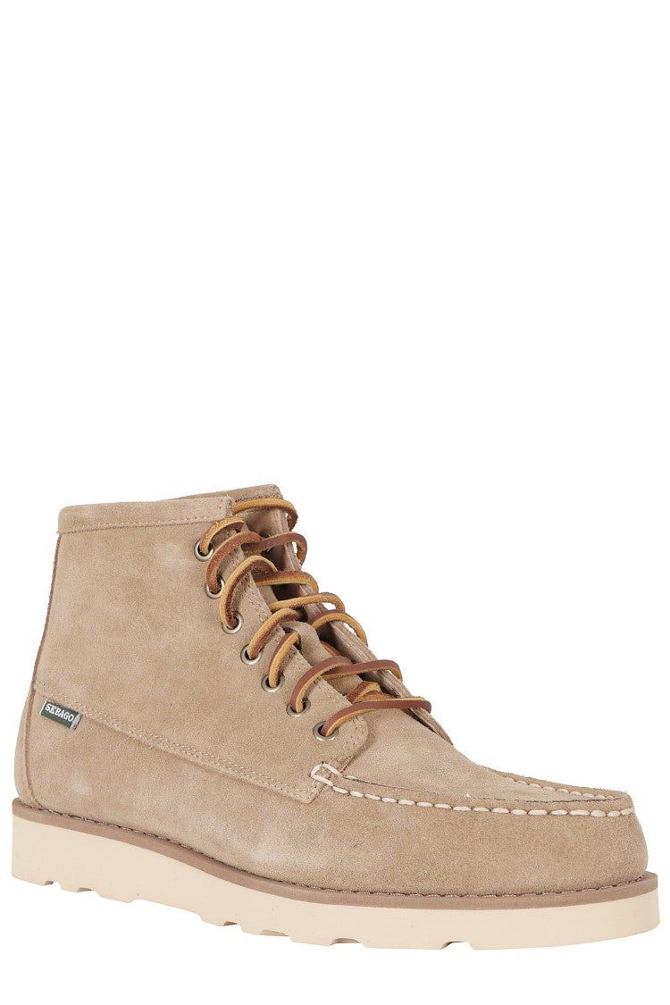Sebago Camel Beige Tala Mid Navajo Suede Moccasin Boots