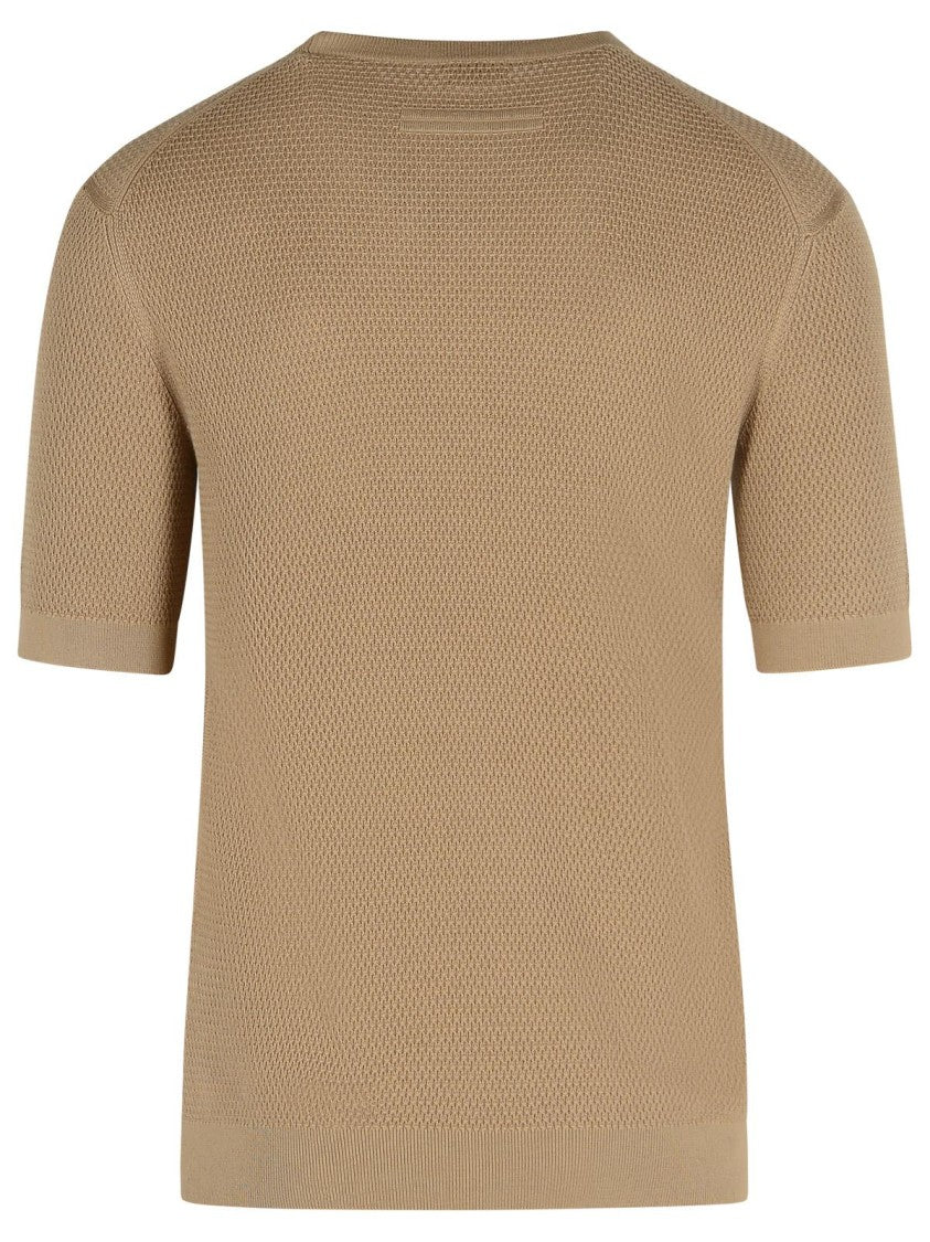 Zegna Beige Cotton T-Shirt