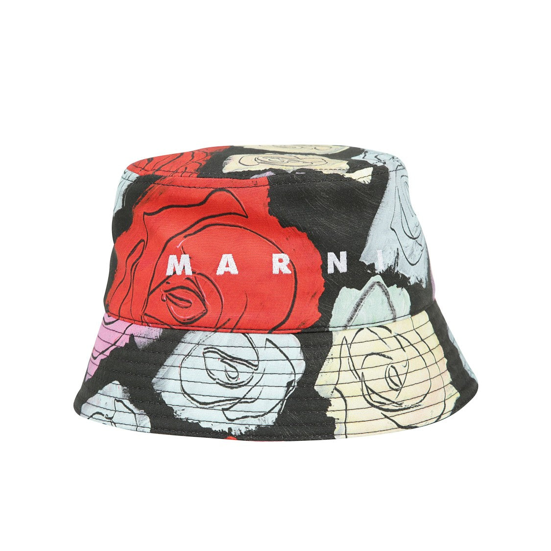 Marni Floral Wide-Brim Hat
