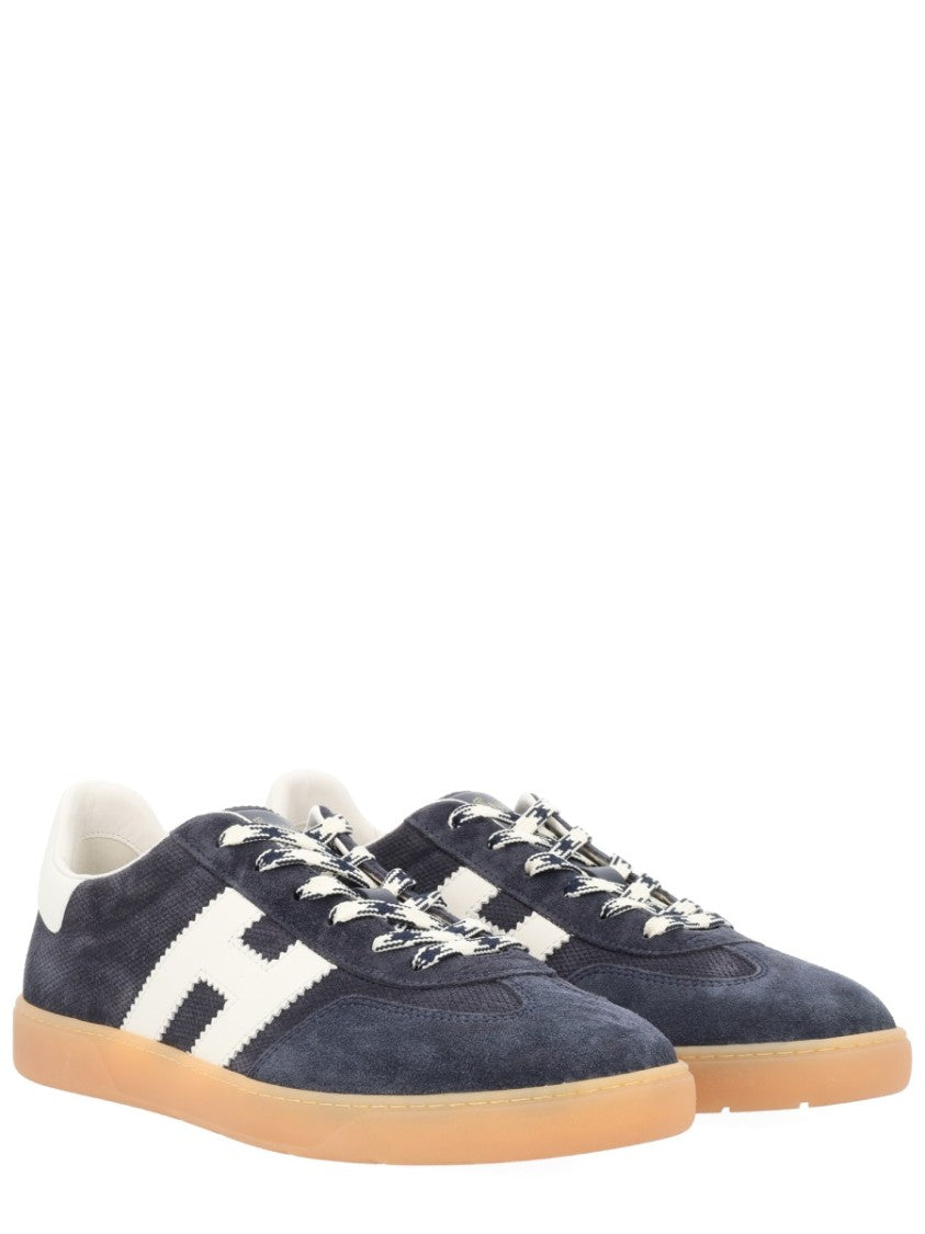 Hogan Navy Suede Leather H Sneakers