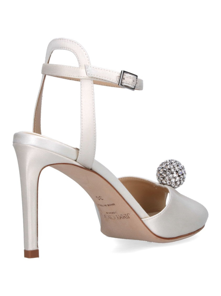 Jimmy Choo "Sacora 85" Sandals White
