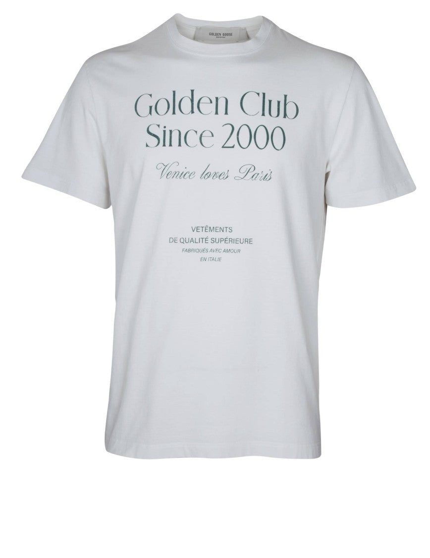 Golden Goose Journey Cotton T-Shirt With Arctic Wolf Print