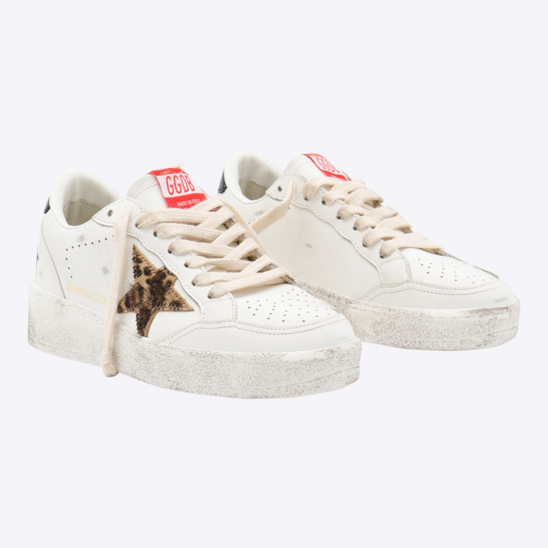 Golden Goose White Leather Ballstar 2 Sneakers