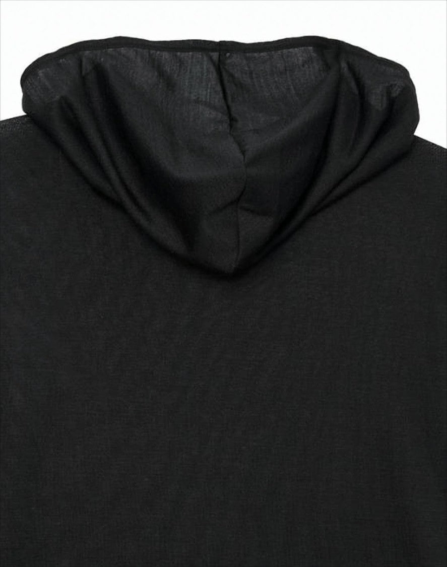 Teton Bros Black Knit Hoodie With Front Kangaroo Pocket