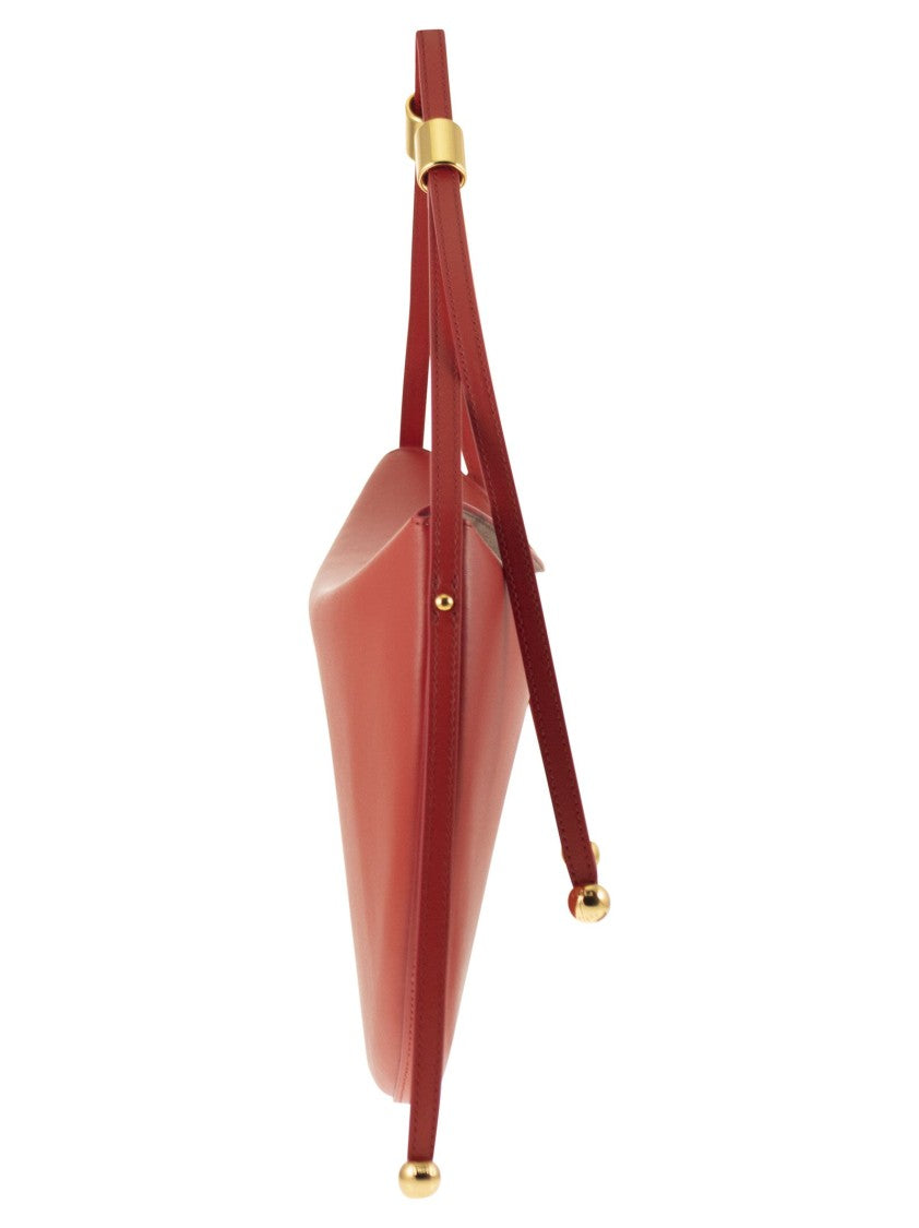 Furla Saddle-Shape Moonstone Shoulder Bag With Adjustable Strap