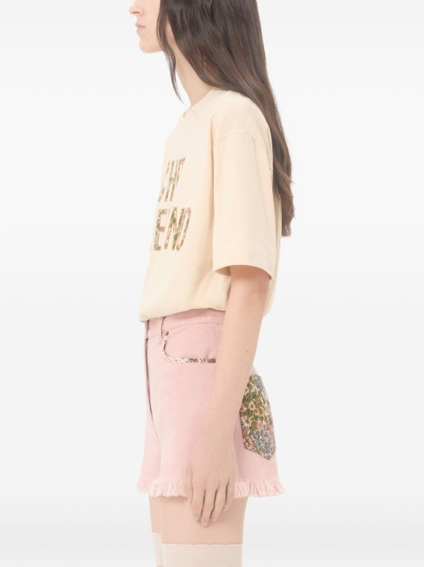 Valentino Garavani Short-Sleeved Boxy T-Shirt With Floral Graphic