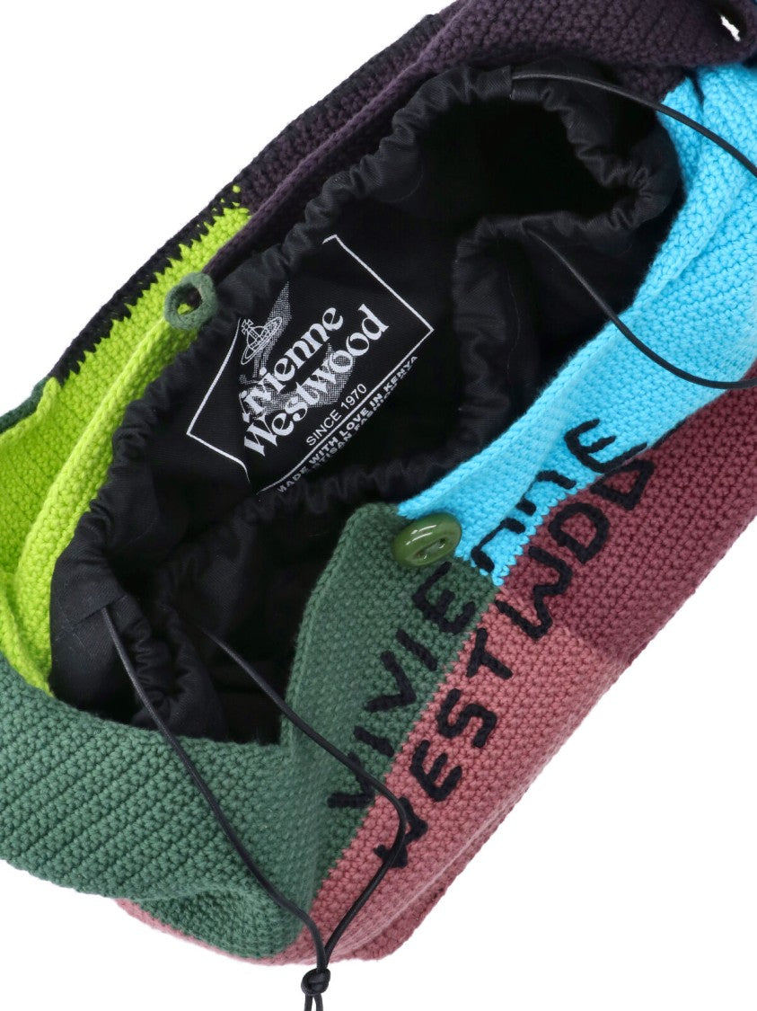 Vivienne Westwood Multicolor Ellie Color-Block Crochet Shoulder Bag