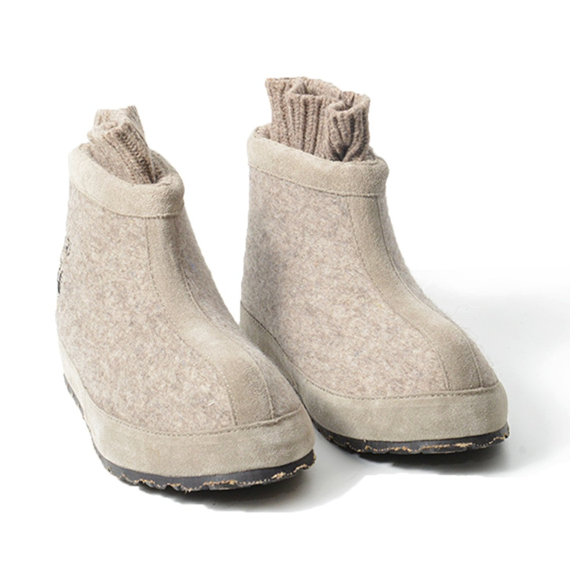 Zdar Beige Wool And Felt Boot