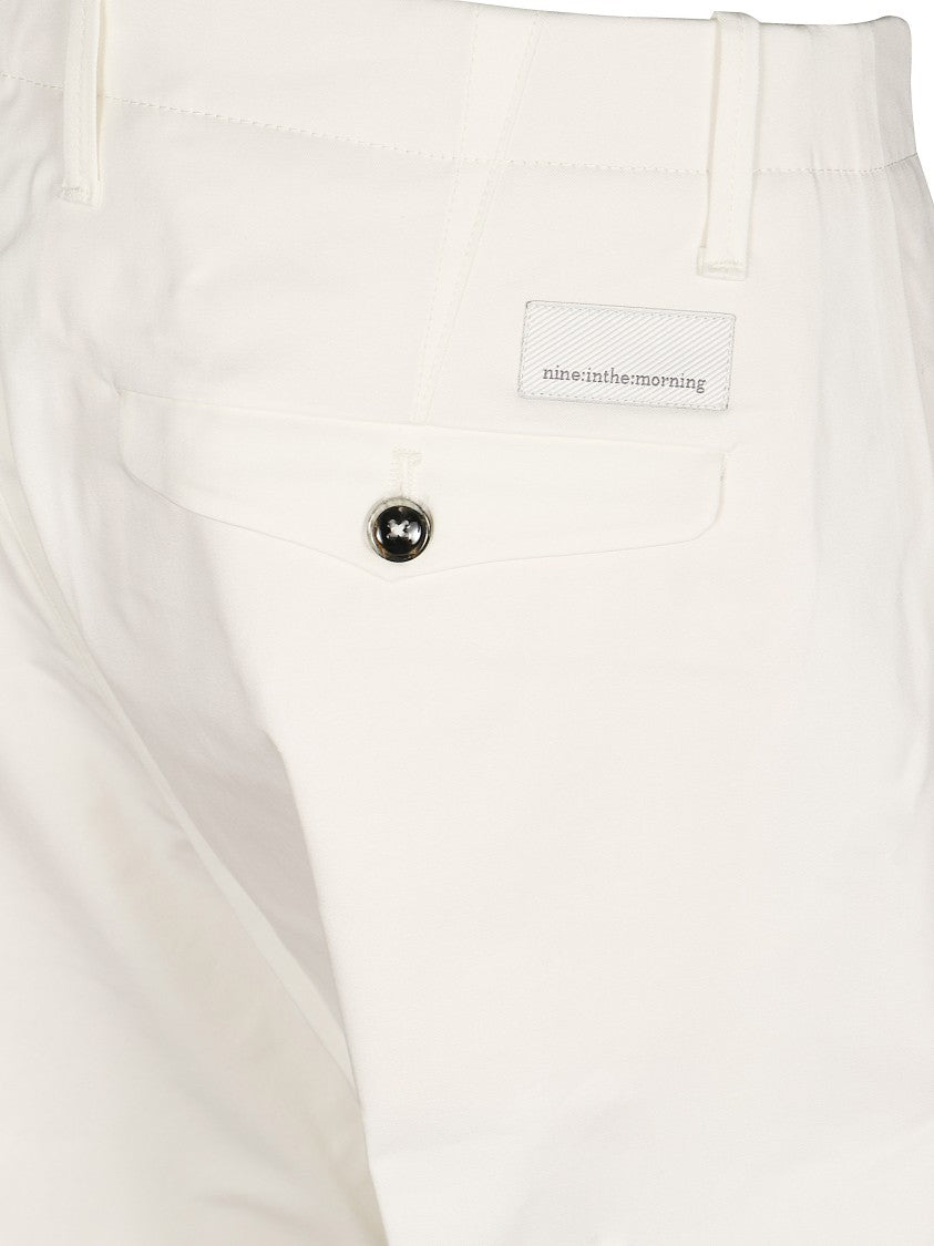 Nine In The Morning White Fold 2 Tailored Chino Pants