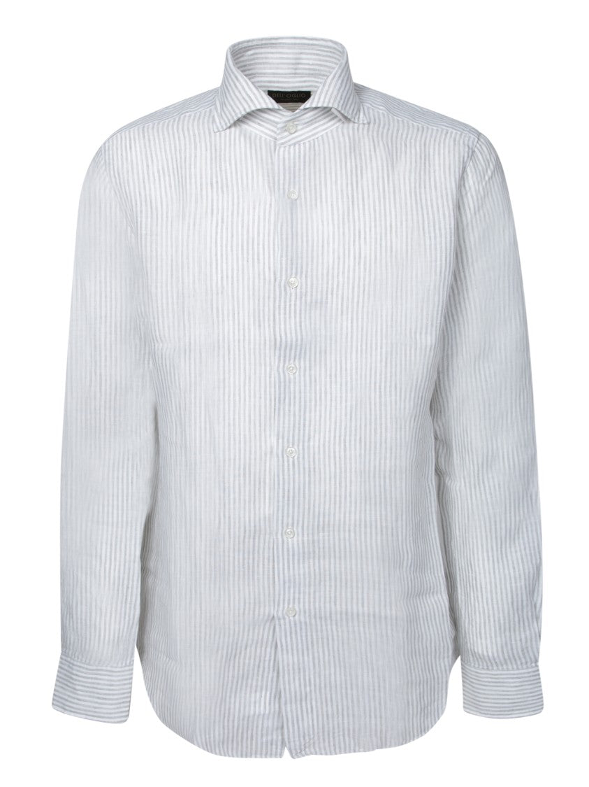 Dell'oglio Linen Shirt With Subtle Gray