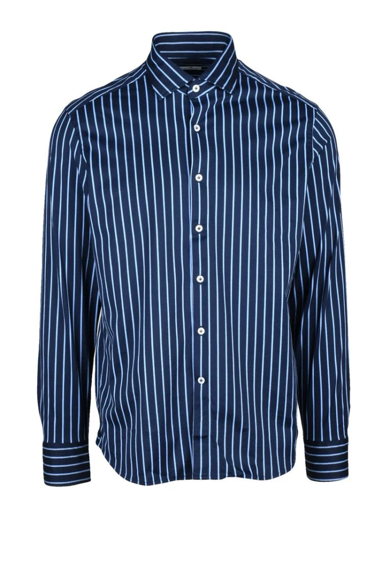 Sonrisa Fior Di Cotone Oxford Shirt - Blue/Light Blue