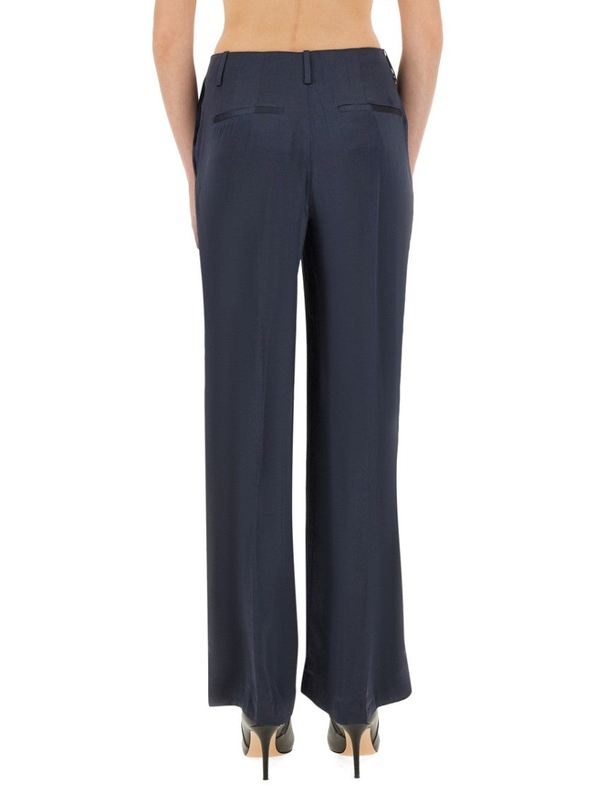 Theory Tailored Satin Pants With High Waist