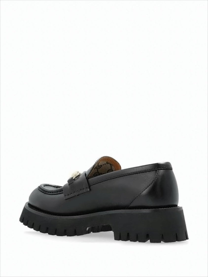 Gucci Chunky Sole Black Leather Loafers