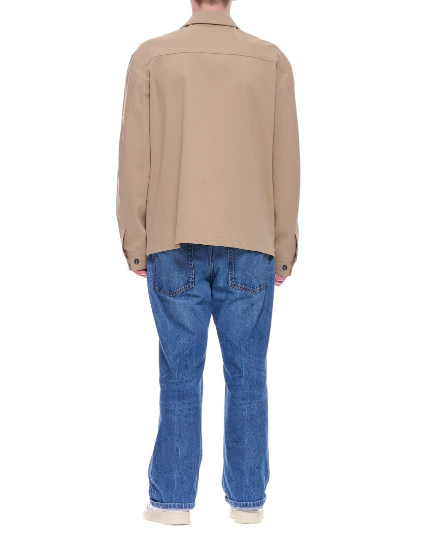 Cellar Door Beige Cotton Teo Jacket With Zip