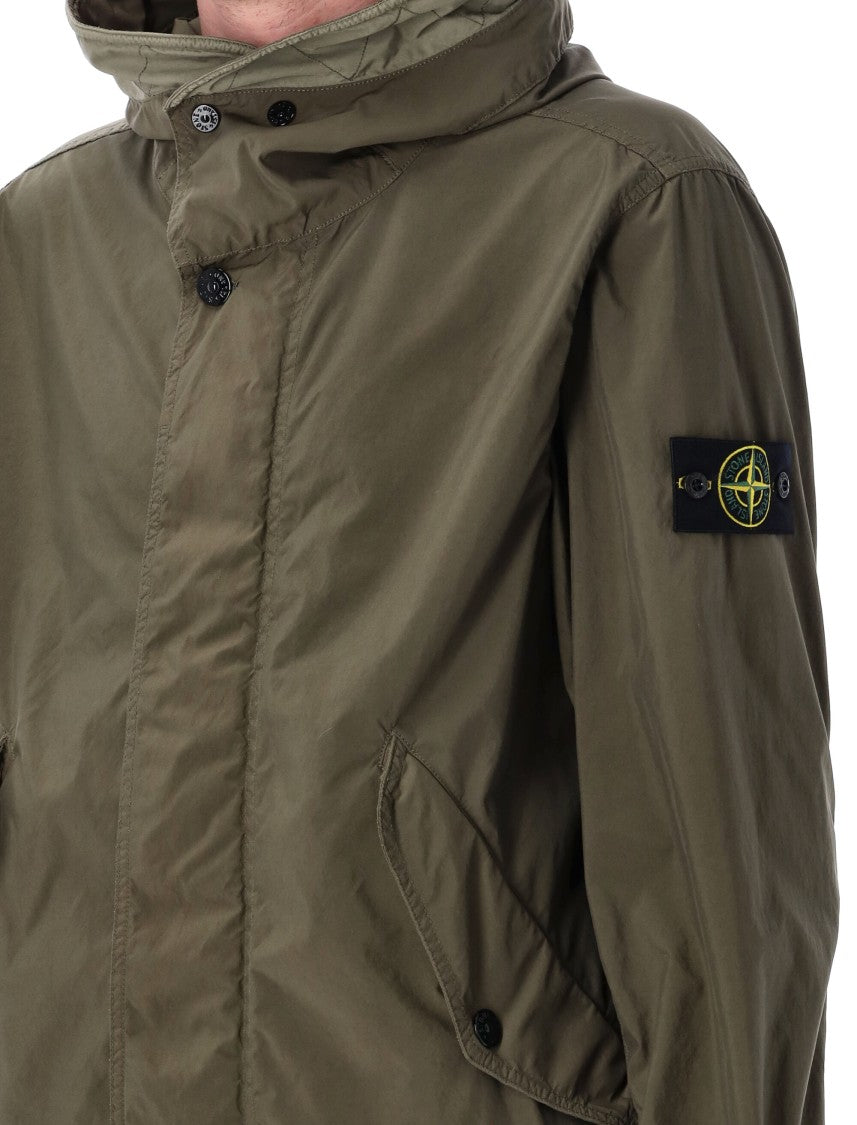 Stone Island Short Parka With Protective Hood