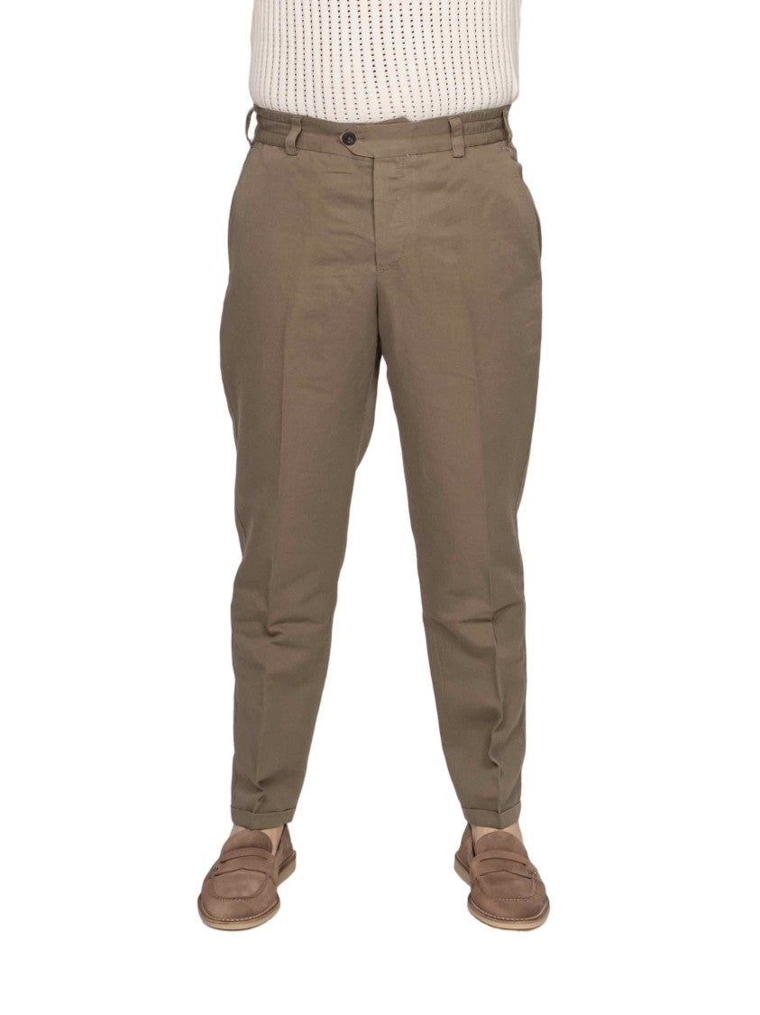 Pt Torino Rebel Brown Tapered Straight-Leg Pants