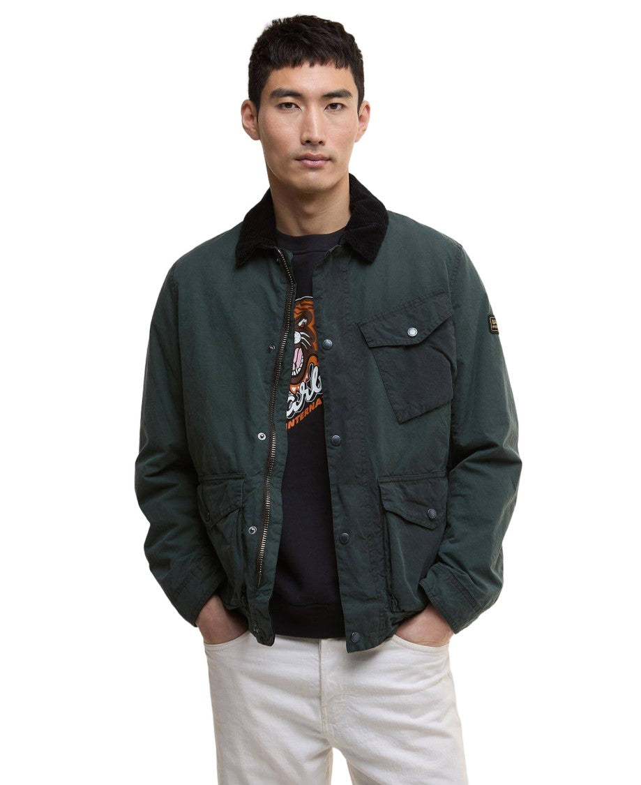 Barbour Drifter Wax Jacket With Reinforced Stitching