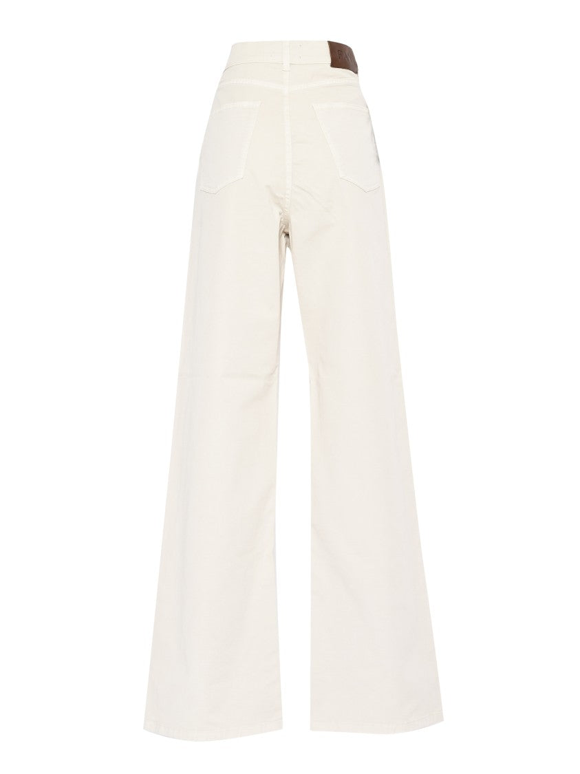 Fay Flare Pants With Five-Pocket Design