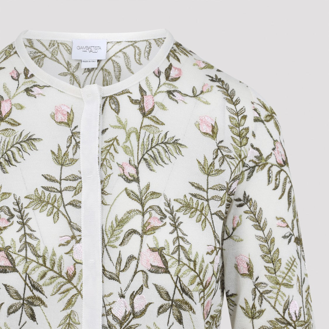 Giambattista Valli Intricately Embroidered Cashmere-Silk Sweater