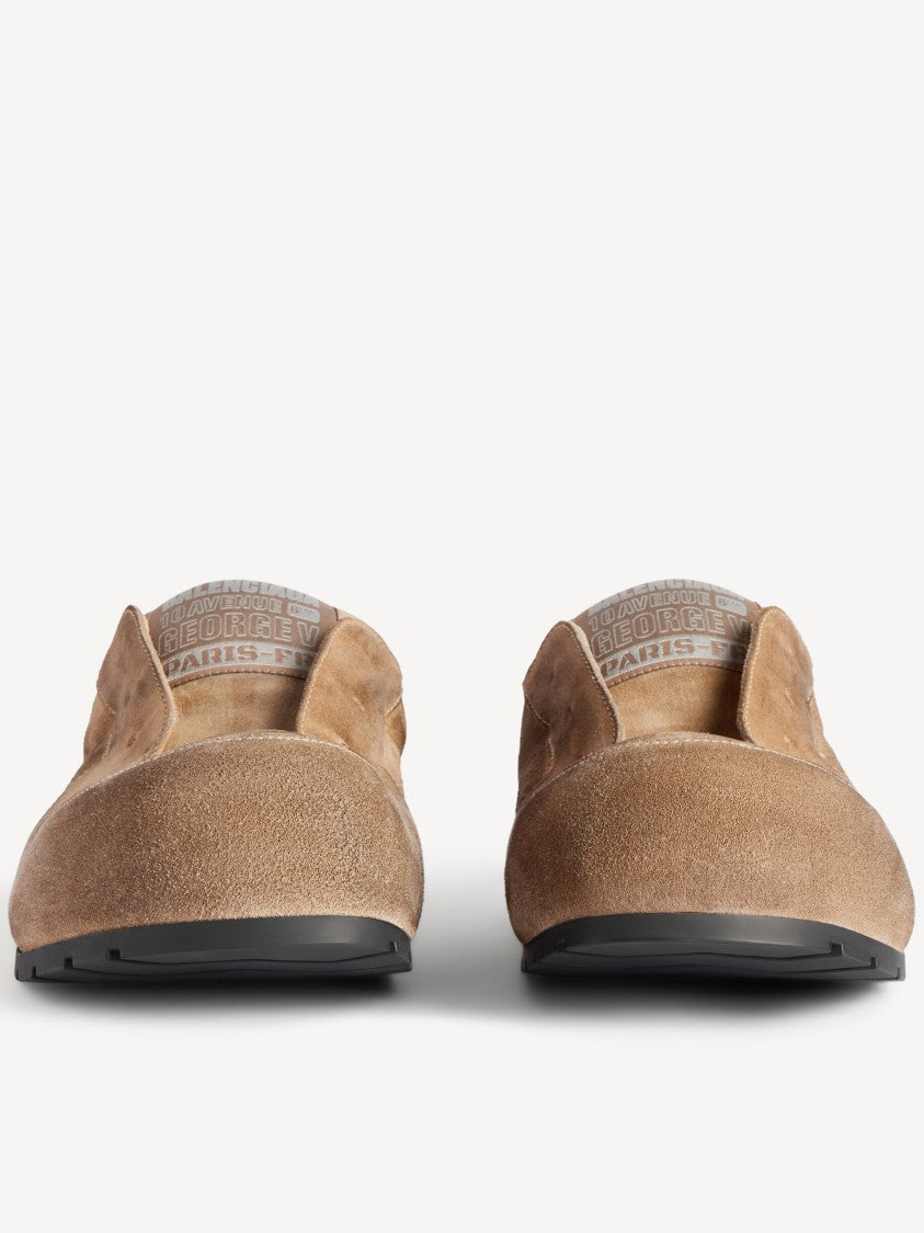 Balenciaga Tan Dumbo Mule Suede Cork Mules