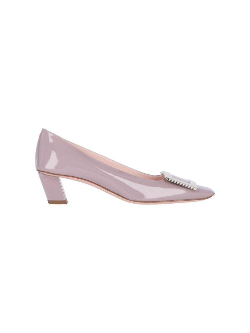 Roger Vivier Square-Toe Pumps With Metallic Buckle Detail