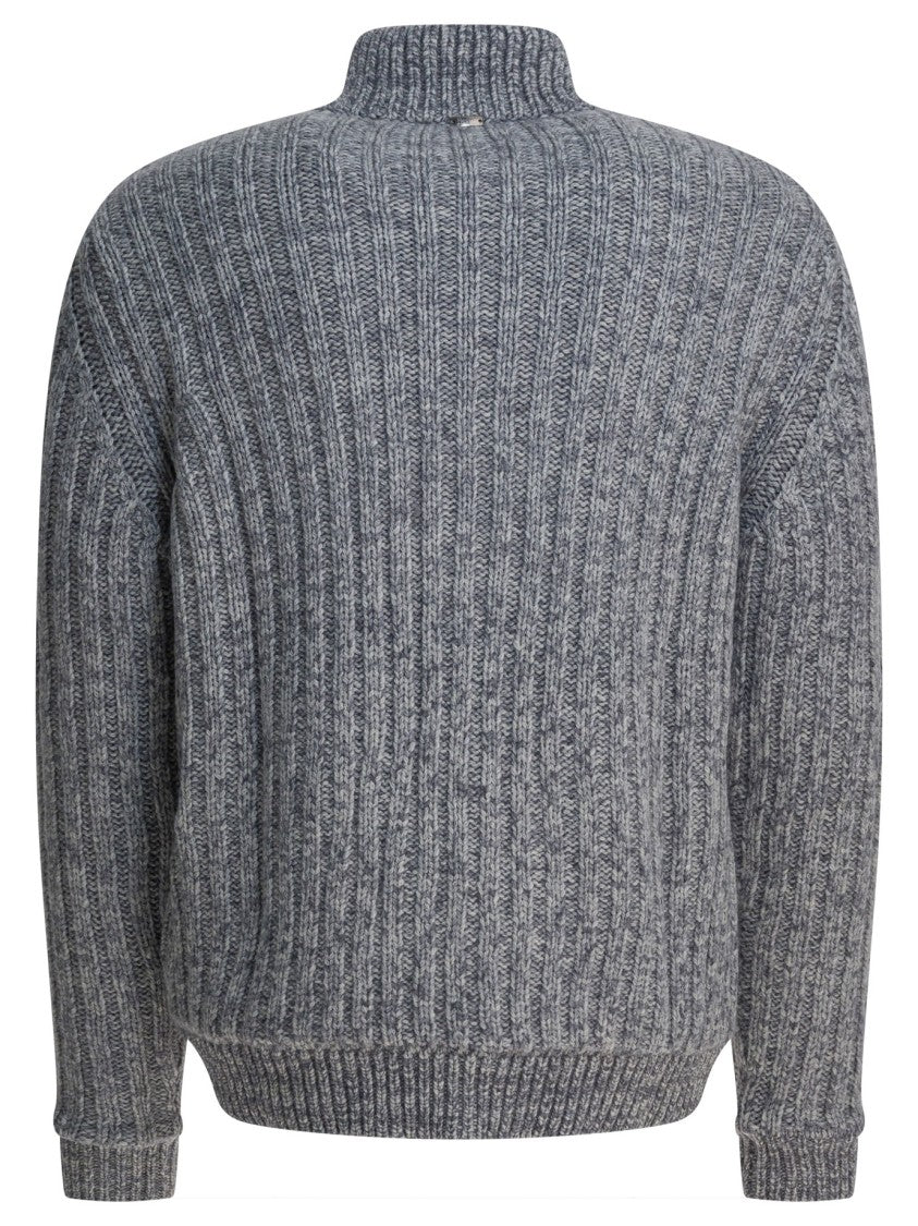 Herno Textured Cable Knit Cardigan
