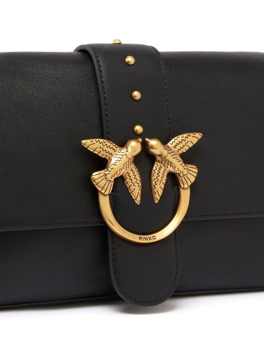 Pinko Soft Leather Slouchy Shoulder Bag