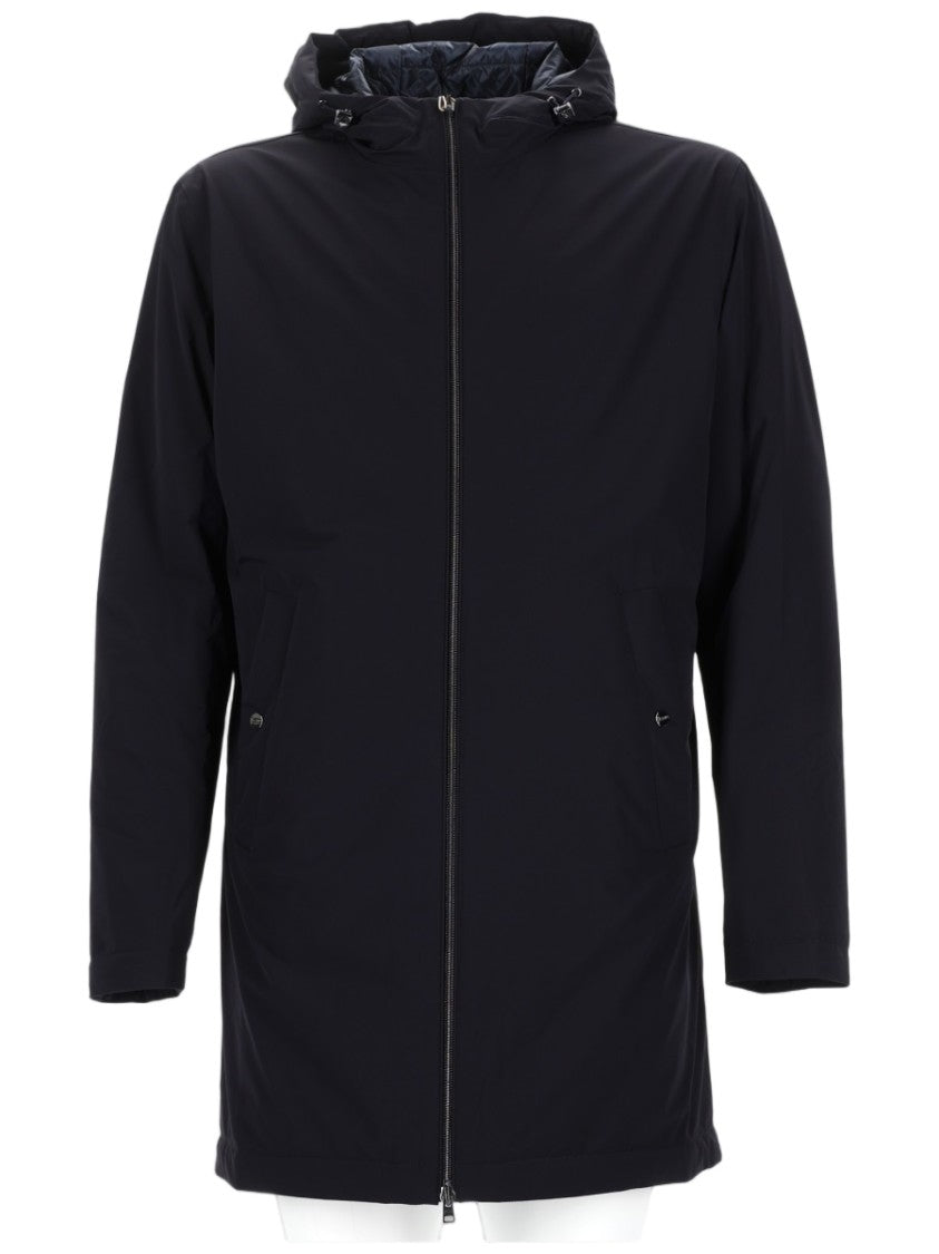 Herno Sleek Minimalist Black Polyamide Parka