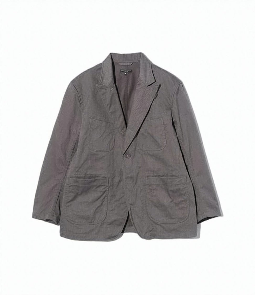 Engineered Garments Structured Grey Tailored Blazer With Notched Lapel
