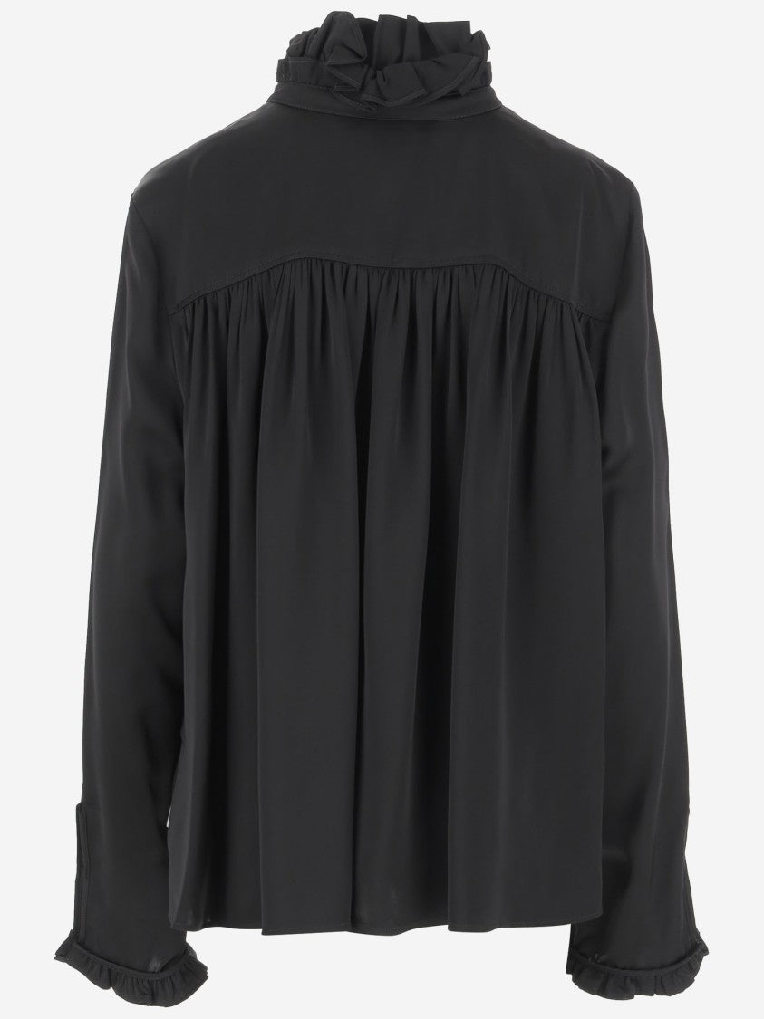 Jil Sander Viscose Ruffle Shirt