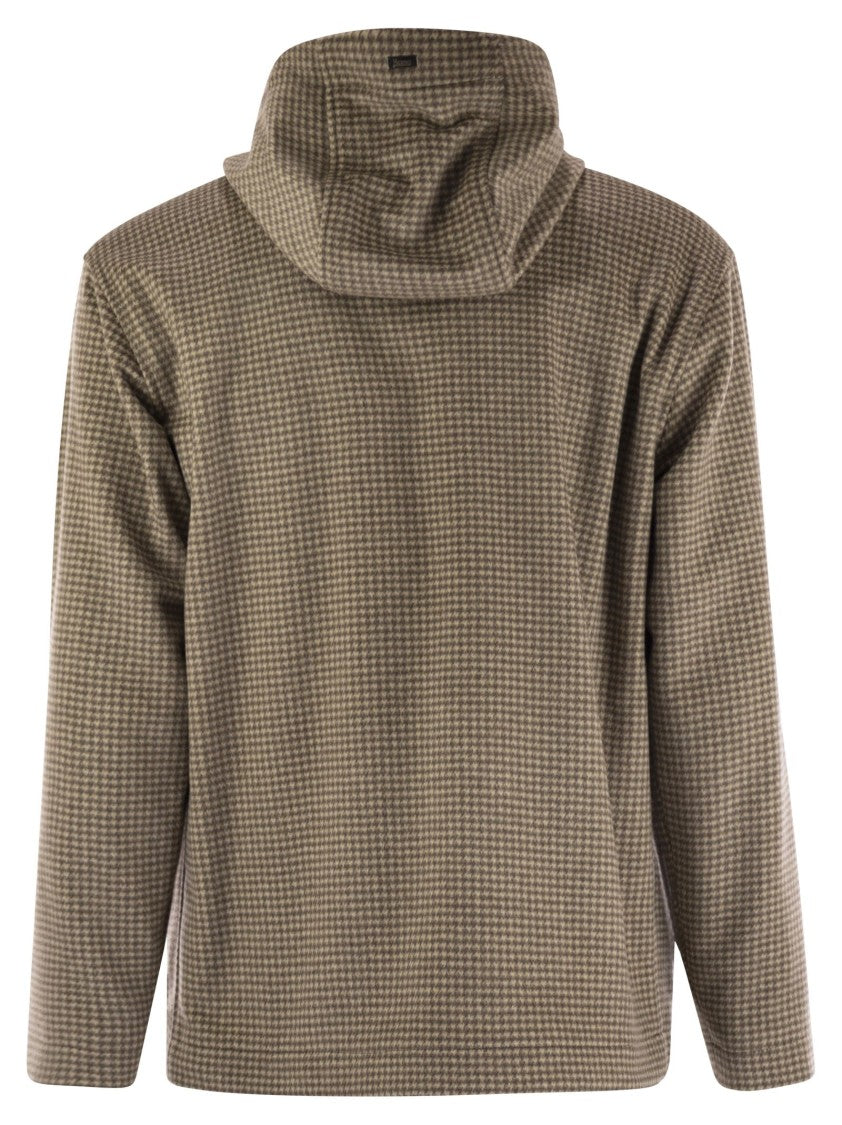 Herno Field Jacket Resort In Cashmere Pied De Poule