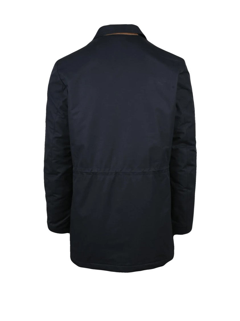 Luigi Borrelli Napoli Blue Quilted Polyester-Blend Jacket