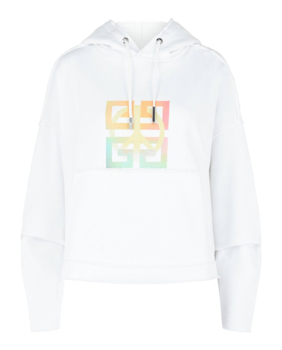 Givenchy 4G Peace-Print Hoodie With Multicolored Logo