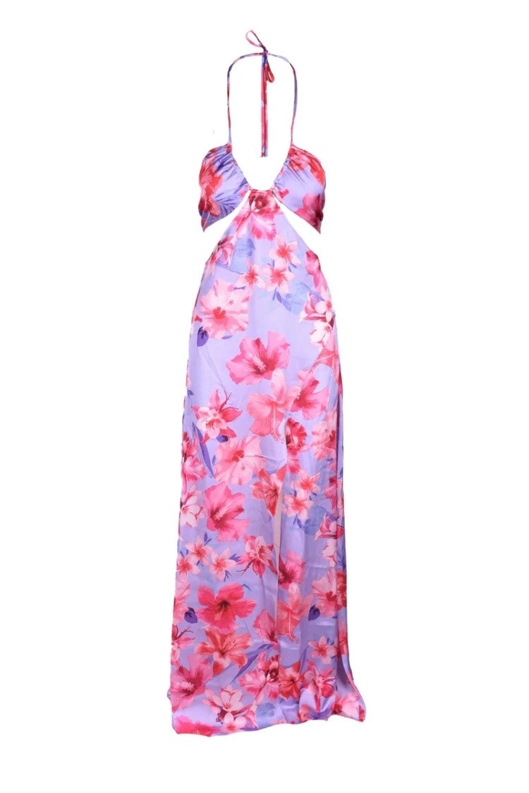 Pinko Maxi Dress With Halter Neck