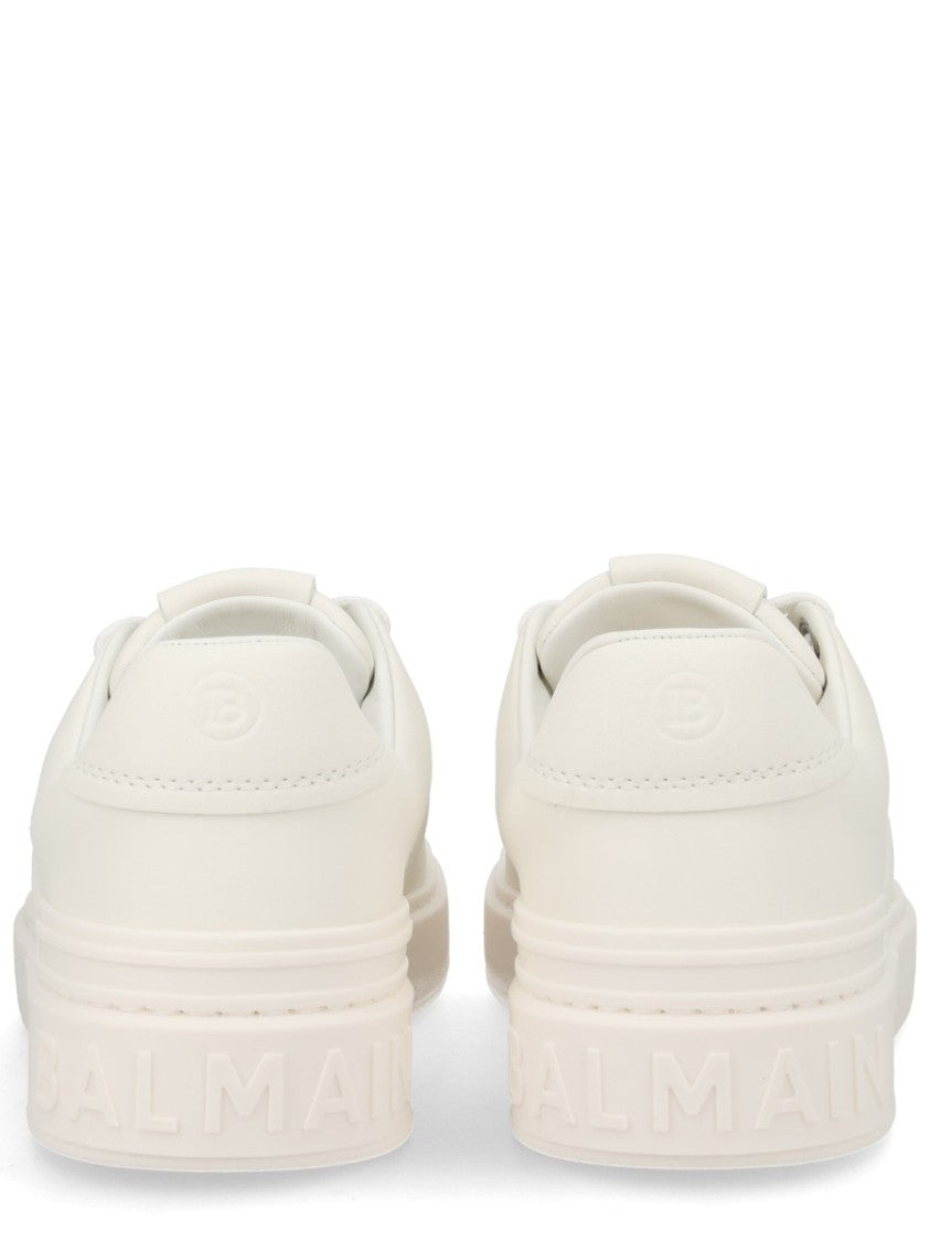 Balmain B-Court Calfskin Minimalist Low Sneakers
