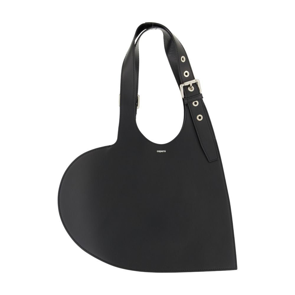 Coperni Belt Heart Shoulder Bag - Leather - Black
