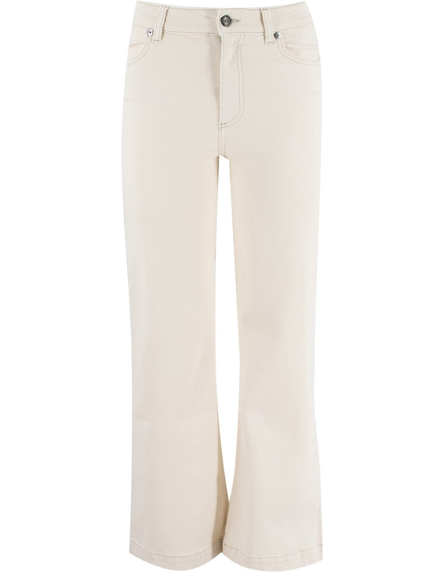 Antonelli Wide Leg Beige Trousers