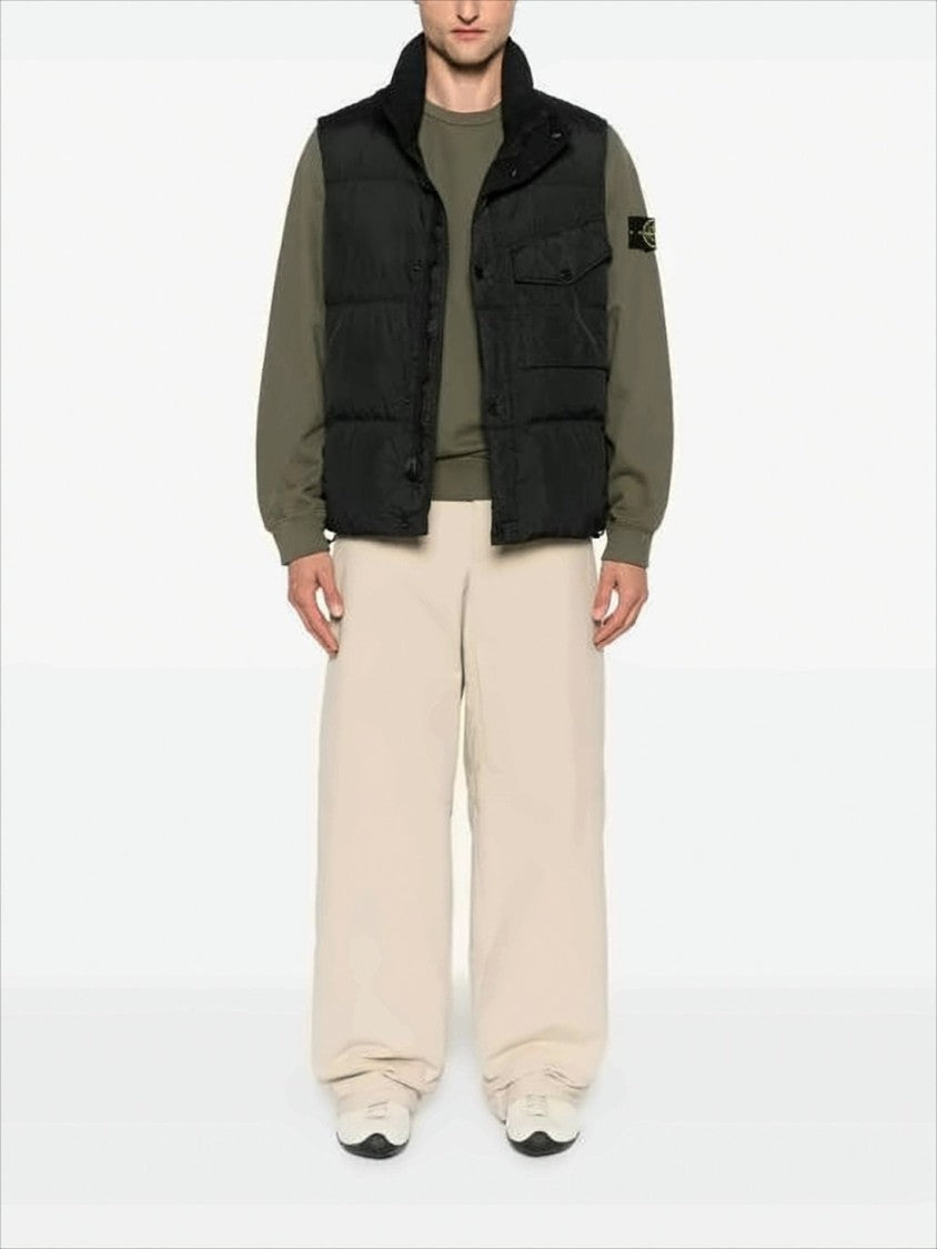 Stone Island Quilted High-Collar Vest With Adjustable Fit By Stone Island