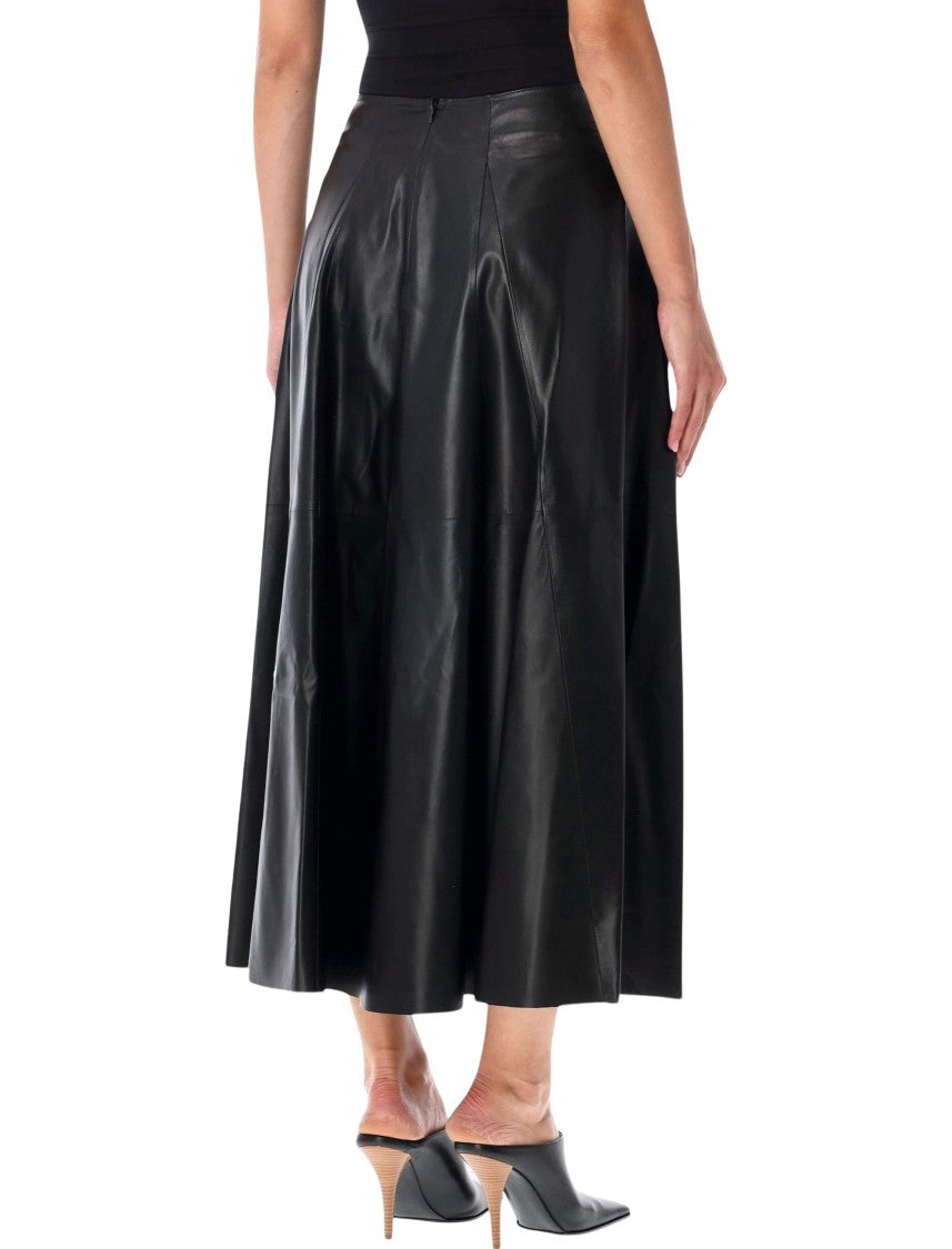 Arma Eleni A-Line Leather Skirt