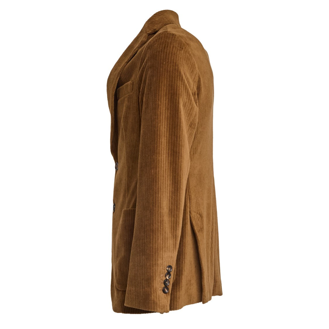 Circolo 1901 Textured Brown Corduroy Single-Breasted Blazer