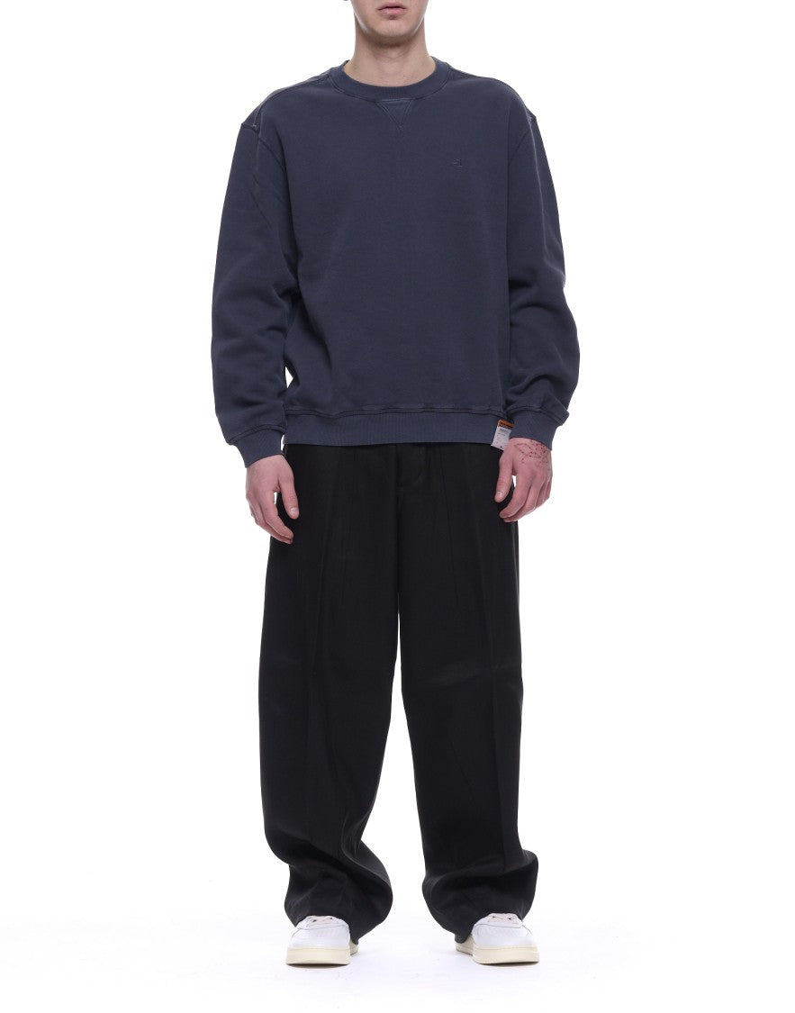 Nine In The Morning Black Damiano Carrot Linen Blend Trousers