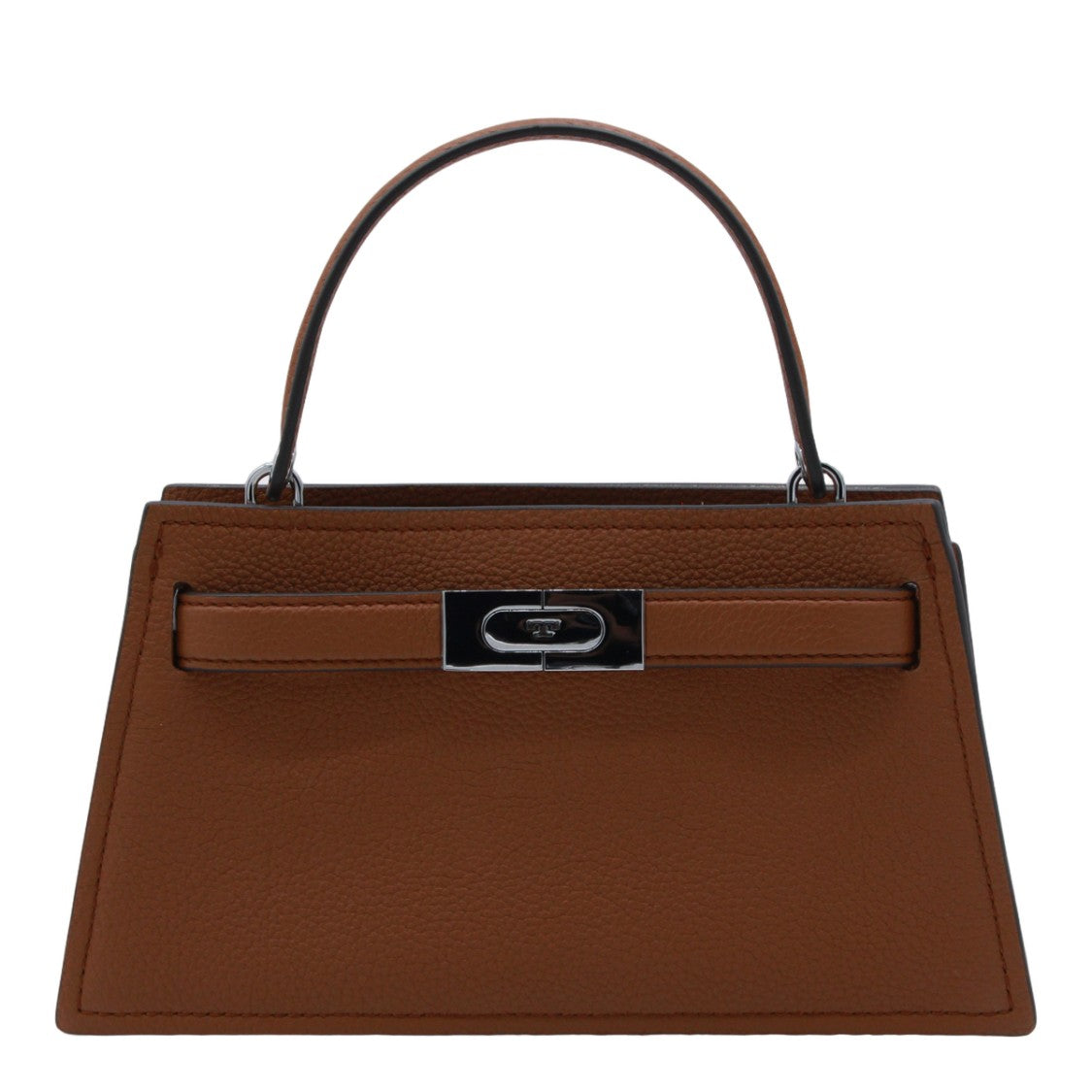 Tory Burch Trapezoidal Structured Handbag With Silver-Tone Closure