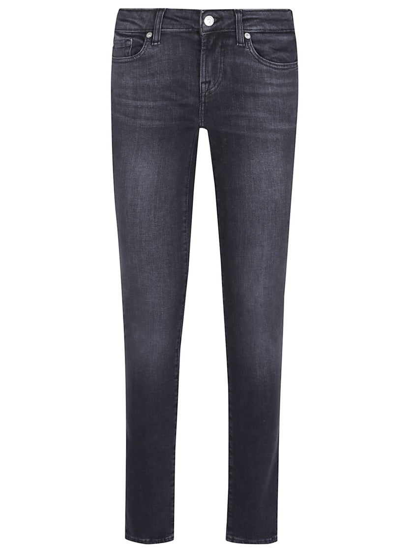 7 For All Mankind Skinny Jeans In Stretch Cotton Denim