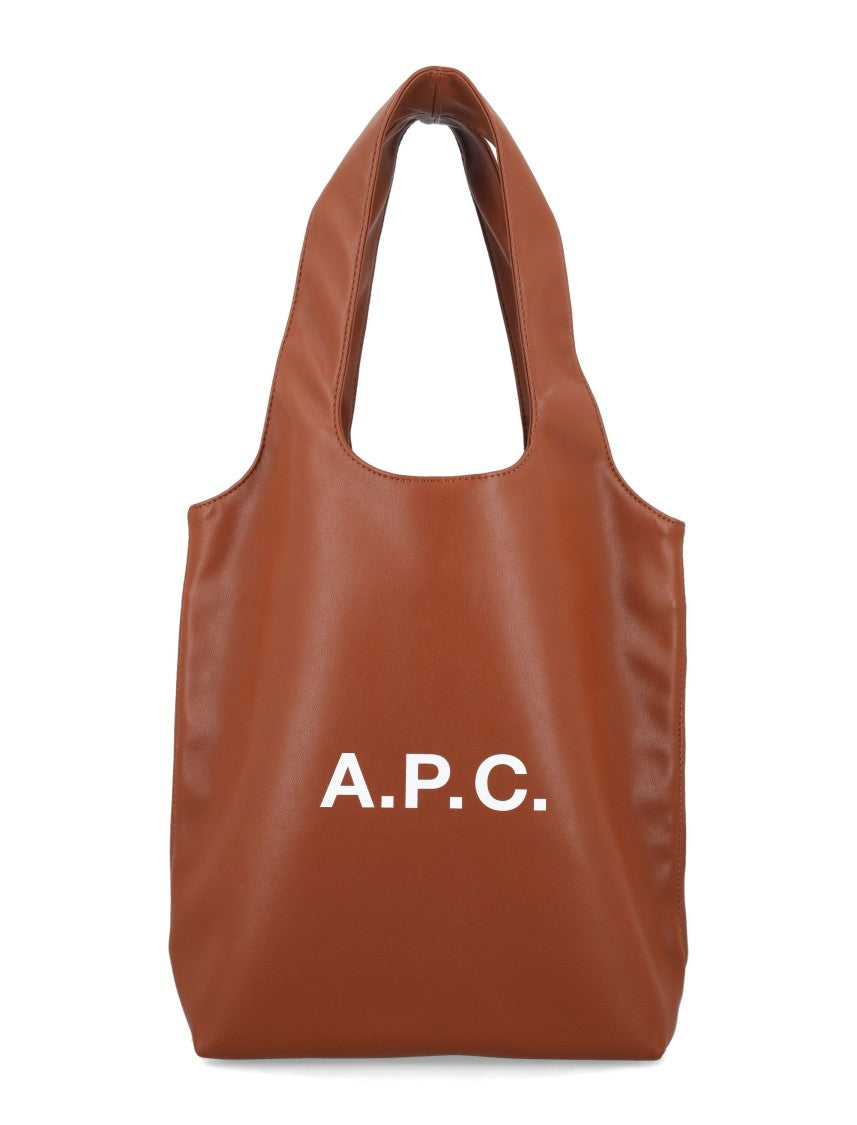 A.P.C. Ninon Black Small Faux Leather Tote