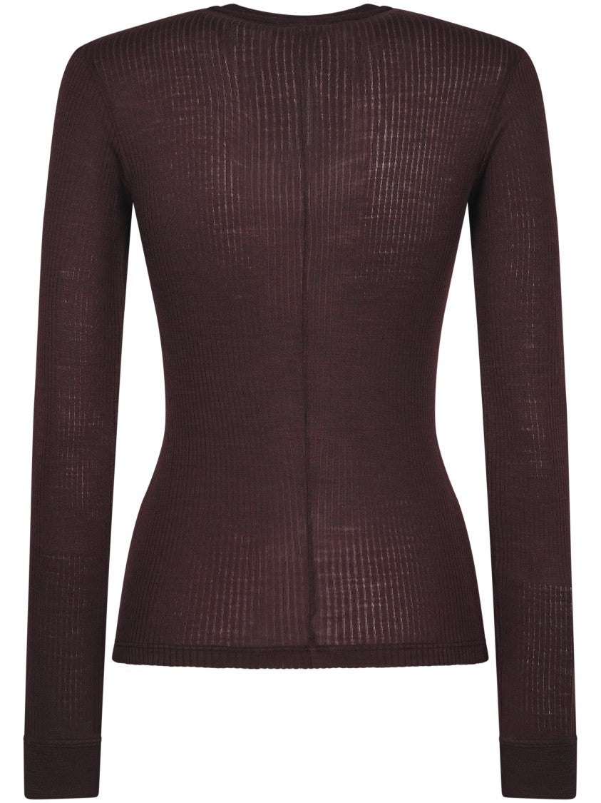 Forte Forte Ribbed Wool Jersey Roundneck T-Shirt